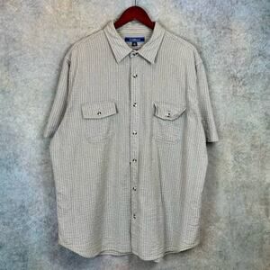 Vintage 90s Plaid Short Sleeve Shirt Button Down Mens Sz XL Green Croft&barrow